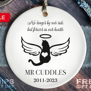 Personalized Cat Christmas Ornament - Personalized Pet Memorial Ornament - Custom Cat Name Christmas Ornament - Cat Memorial Ornament