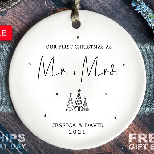 First Christmas As Mr And Mrs Ornament 
