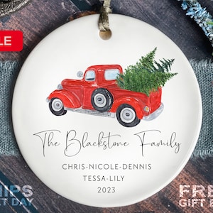 Personalized Family Christmas Ornament Custom Family Keepsake Family Ornament image 1