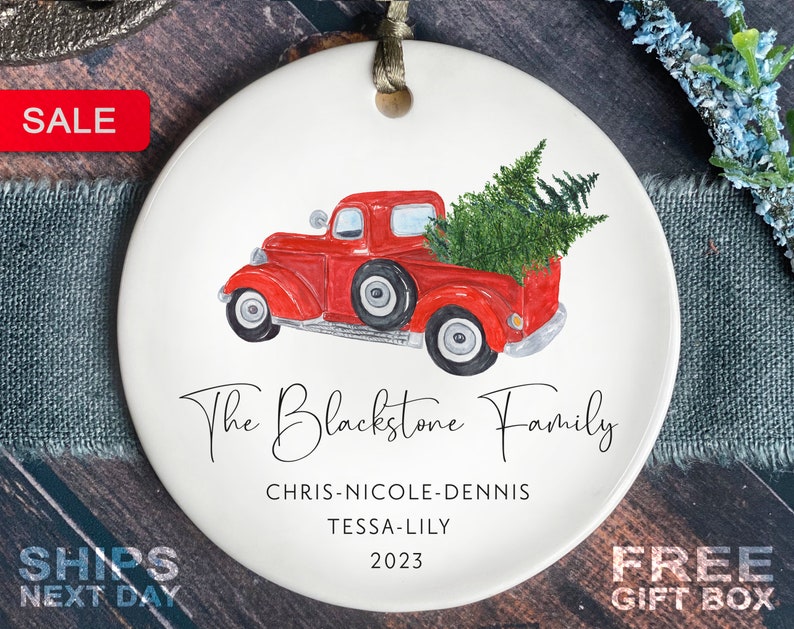 Personalized Family Christmas Ornament Custom Family Keepsake Family Ornament image 1