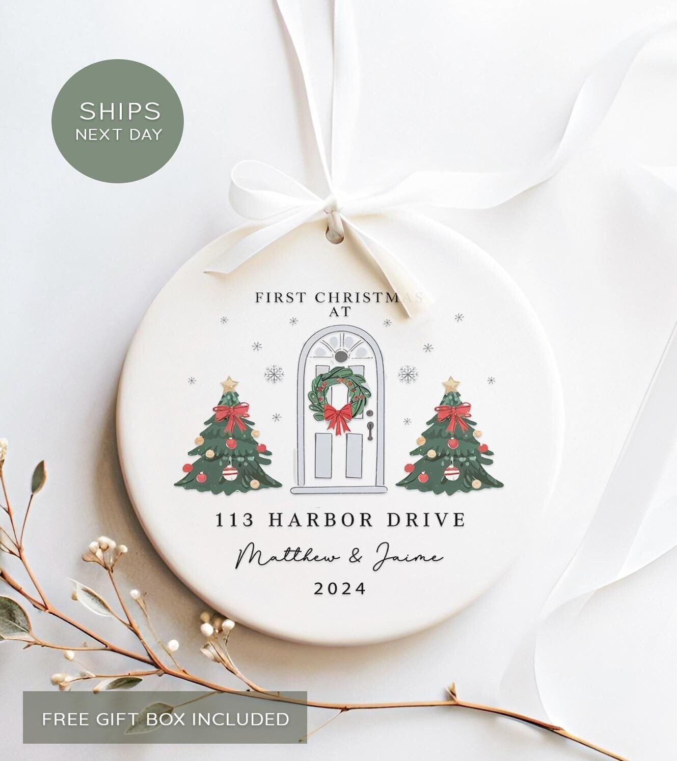 New Home Ornament Personalized - Our New Home Ornament 2025 - New House Christmas Ornament -Housewarming Gift