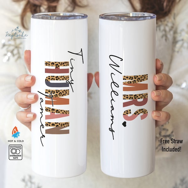 Regalo de maestro - Regalo de vaso personalizado para maestro - Pequeño regalo de maestro domador humano - Regalo de agradecimiento al maestro - Vaso de maestro con paja