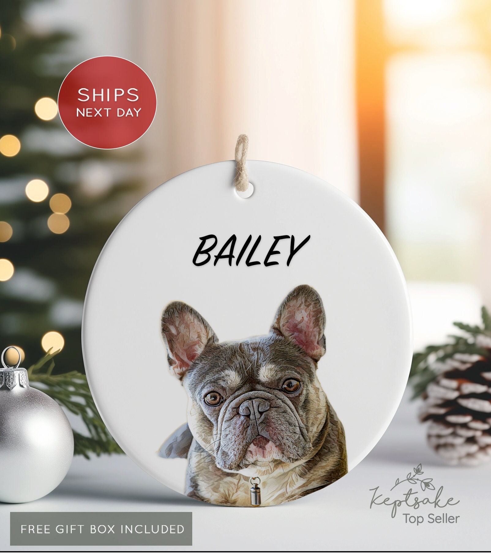 French bulldog ornament next online