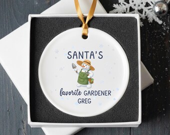 Gardener Gift Ornament | Personalized Snowman Ornament | Gardening Gift | Plant Lover Gift | Christmas 2024