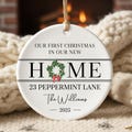 New Home Ornament - New Home Christmas Ornament 2025 - Wreath New House Ornament - Realtor Closing Gift