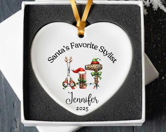 Hairstylist Gift Ornament | Personalized Hairdresser Gift | Salon Owner Gift | Cosmetology Gift | Christmas 2024