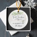 New Home Ornament Personalized - First Home Christmas Ornament - Our First Home Ornament - New Home Green Botanical Framed