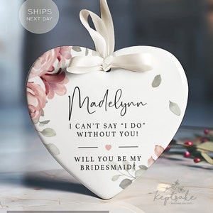 Bridesmaid Christmas Ornament - Personalized Wedding Keepsake - Will You Be My Bridesmaid - Wedding 2023