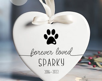 Personalized Dog Christmas Ornament - Personalized Cat Ornament - Custom Dog Name Christmas Ornament - Pet Memorial Ornament