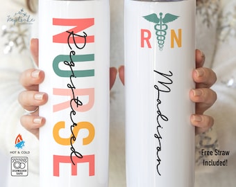 Nurse Tumbler - Personalized Nurse Gift - Nurse Appreciation Gift - Nursing Student Gift - RN Gift - Nusre Graduation Gift