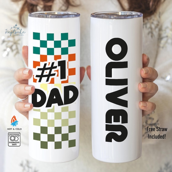 Dad Tumbler - Fathers Day Gifts for Dad - Gift from Kids - Dad Gifts 2026 -  Custom Dad Tumbler - #1 Dad - Number One Dad