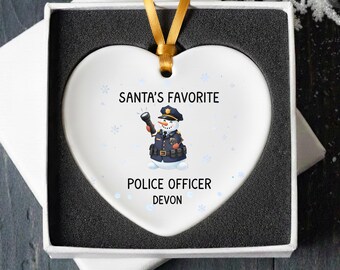Police Officer Gift Ornament | Personalized Snowman Ornament | Law Enforcement Gift | First Responder | Christmas 2026