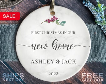 New Home Ornament Personalized - First Home Christmas Ornament - New House Ornament - Housewarming Christmas Berry Ornament