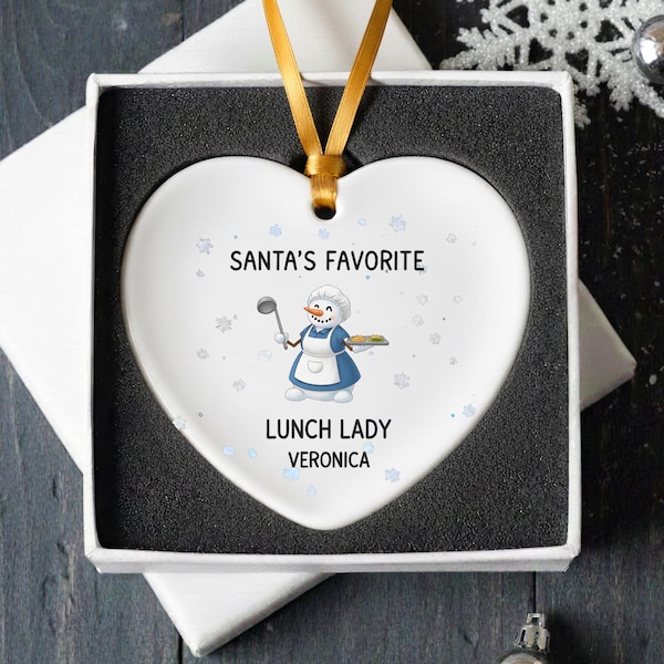 Lunch Lady Gift Ornament | Personalized Snowman Ornament | Cafeteria Staff Gift | School Lunch Lady | Christmas 2026