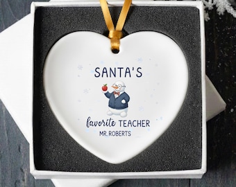 Male Teacher Snowman Ornament | Personalized Teacher Gift | Best Teacher Gift Man | School Gift | Christmas 2024