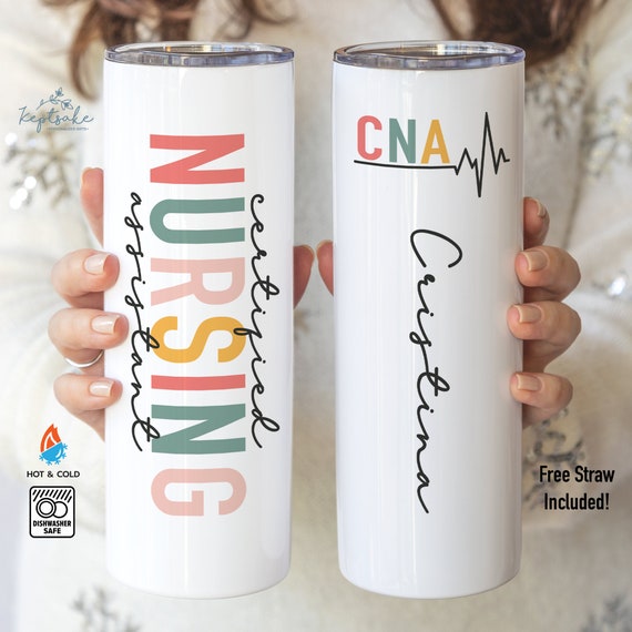 Nursing Student Tumbler 20oz - Personalized Insulated Cup With Stethoscope Design