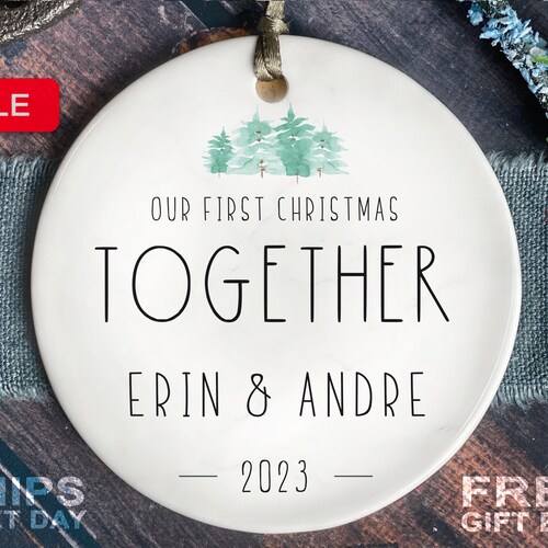 Our First Christmas Together Ornament Personalized Christmas Etsy