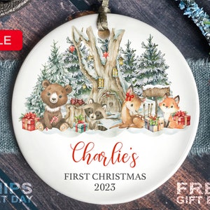 Baby's First Christmas Ornament - Personalized First Christmas Boy Ornament - Custom Baby Boy Ornament 2023