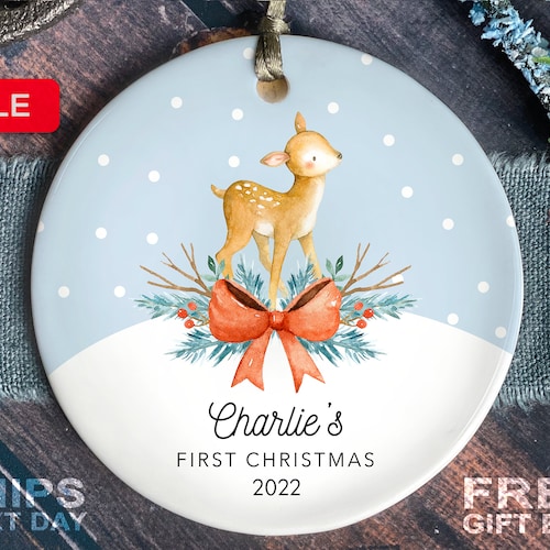 Personalized Baby Ornament Babys First Christmas Ornament Etsy