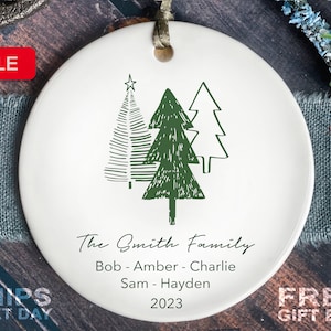 Personalized Family Christmas Ornament - Custom Family Tree Keepsake - Family Ornament