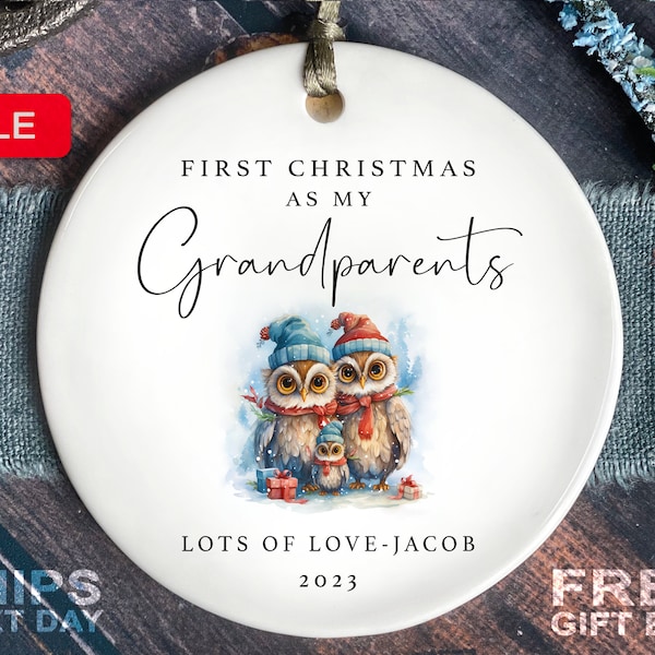 First Christmas as Grandparents Ornaments Etsy