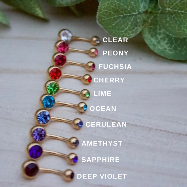 Colorful Golden Belly Rings / Navels (surgical steel grade and anti-tarnish!)