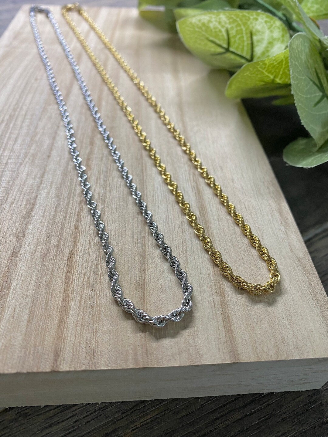 Steel Rope Chain (silver or Gold) 20 Inches - Etsy