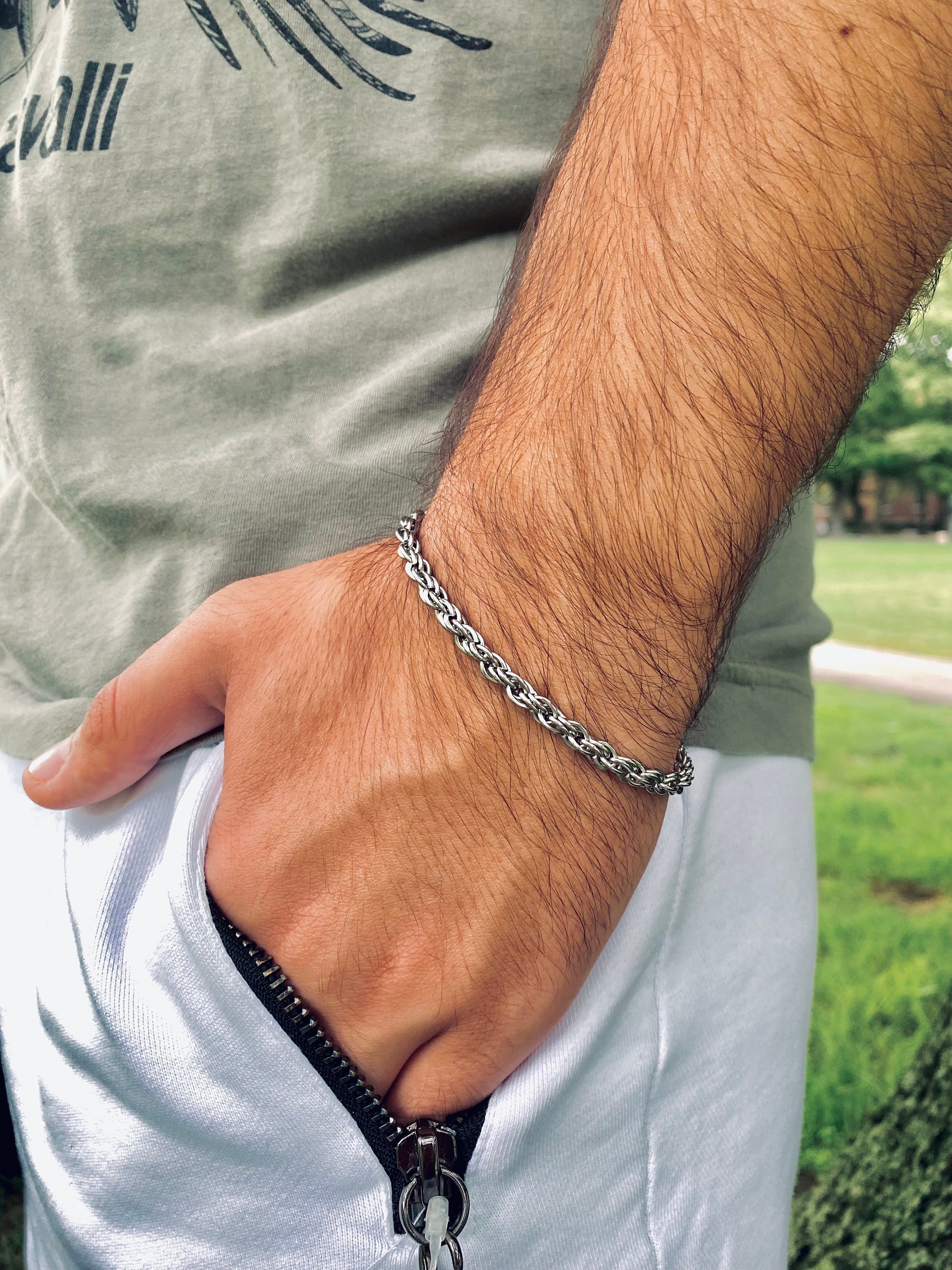 Stainless steel rope bracelet new arrivals
