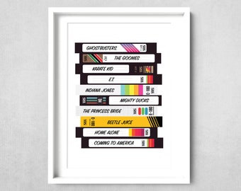 Custom Personalized Retro Movie Poster - Digital Download - Wall Art - Print - VHS Video Tape - Nostalgia - 80s - 90s