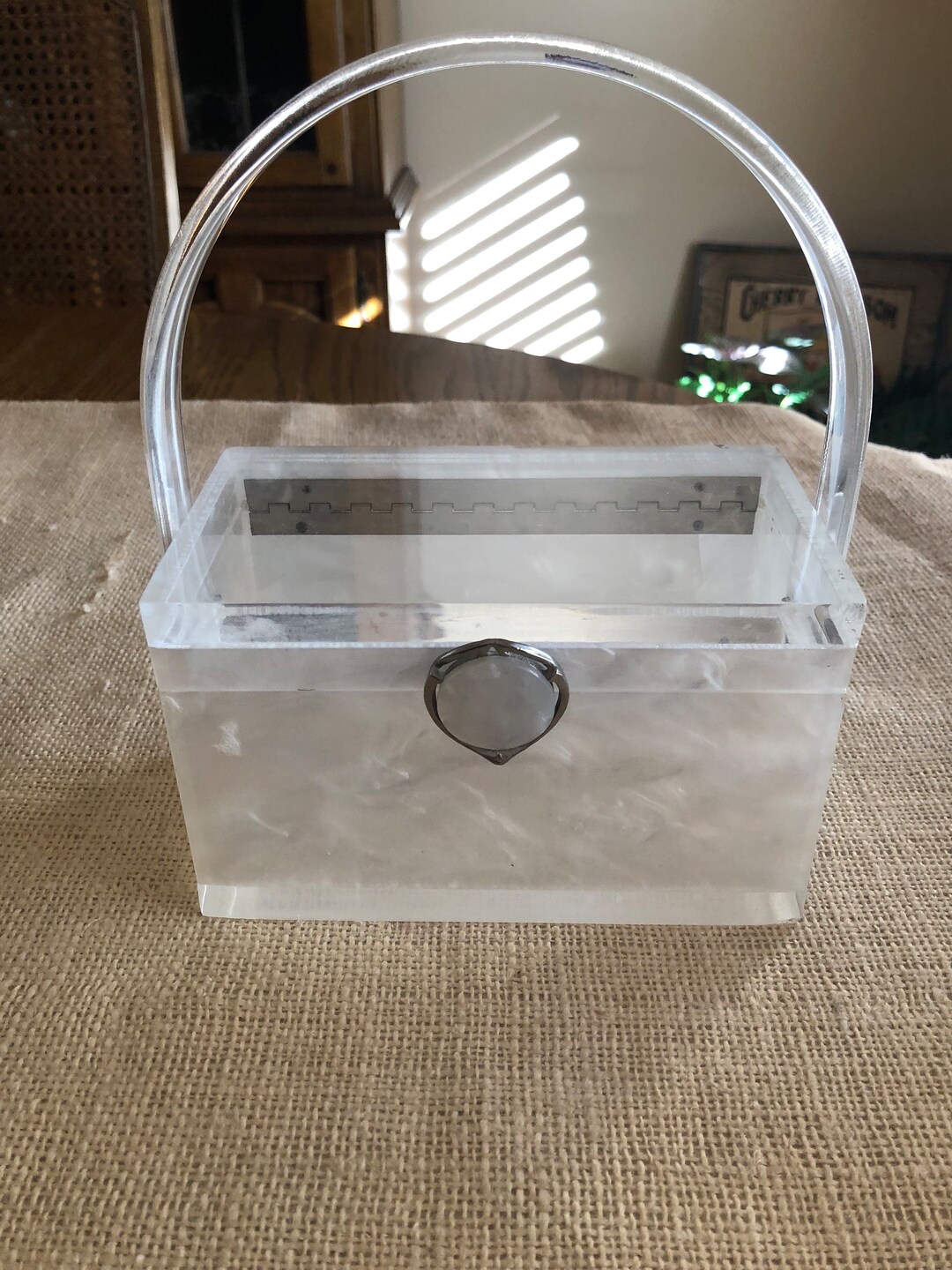 1950 年代のヴィンテージ ペアミックスマーブル ルーサイト バッグ