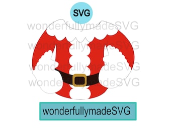サンタスーツSVG、サンタクロースのコスチューム（デジタルダウンロード）