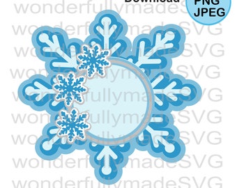 Snowflake Shaker Cake Topper SVG, Winter Wonderland (Digital Download)