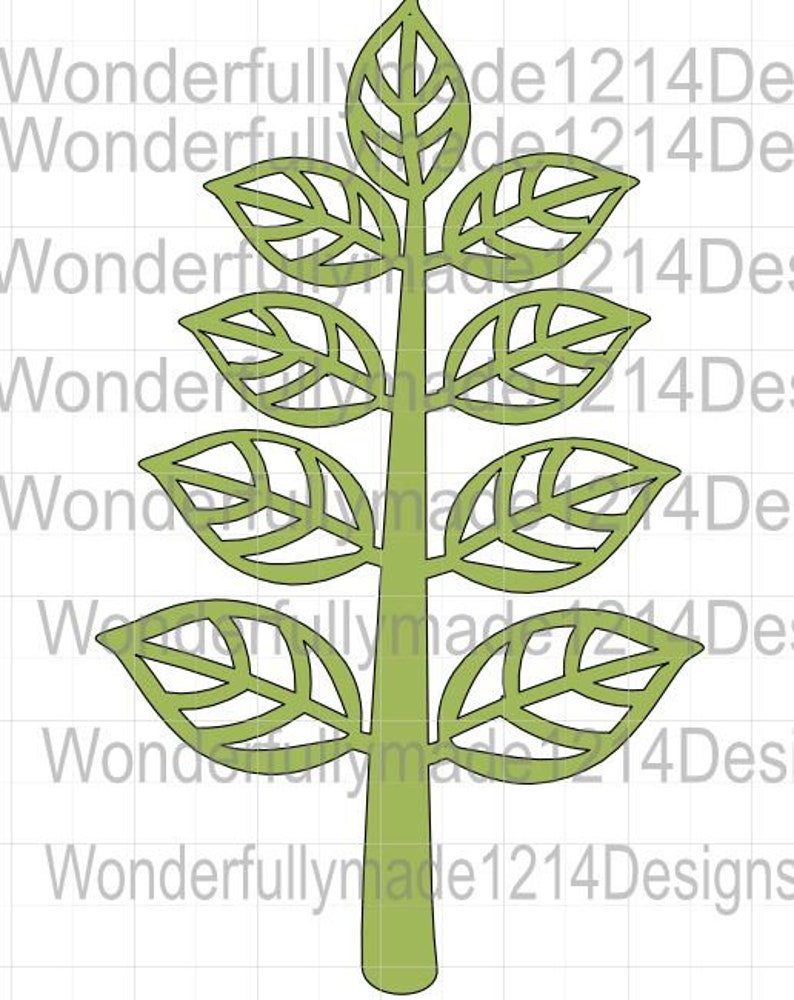 paper leaf die cut branches leaf template. Leaf template Rose leaf template Giant paper flower SVG branched leaf pattern