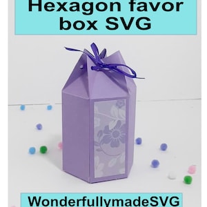 Pouch  box SVG, hexagonal box SVG, gift box template, treat box svg, drawstring purse box SVG, party box svg, hexagonal lantern box svg,