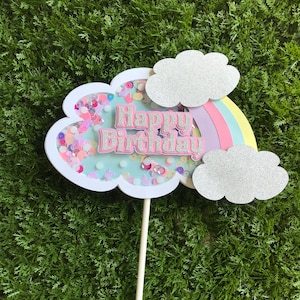 Shaker Cake Topper svg, Rainbow and Cloud shaker topper svg, Unicorn shaker, rainbow cloud svg, Unicorn rainbow shaker svg,  SVG FOR CRICUT