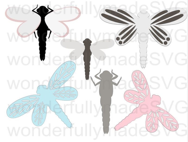 Download 3D Dragonfly SVG file Layers butterfly cutting file Cricut | Etsy