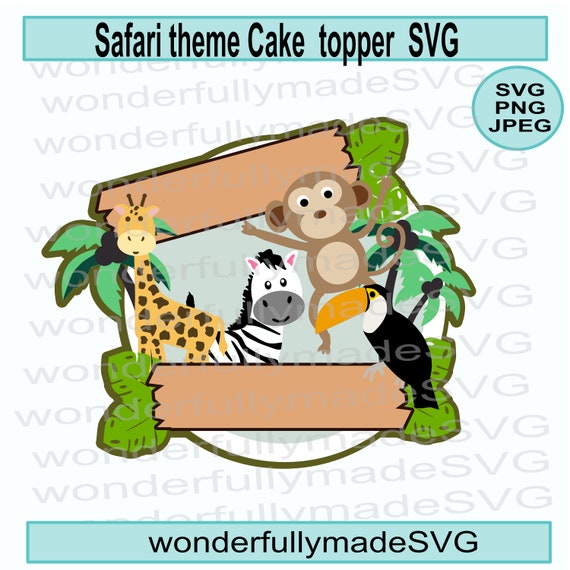 Safari cake topper safari birthday birthday decoration baby -  Portugal