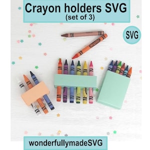Soporte de crayón SVG, soporte de crayón SVG para página para colorear, soporte de crayón svg para caja de actividades soporte de crayón SVG para caja de favor (conjunto de 3)