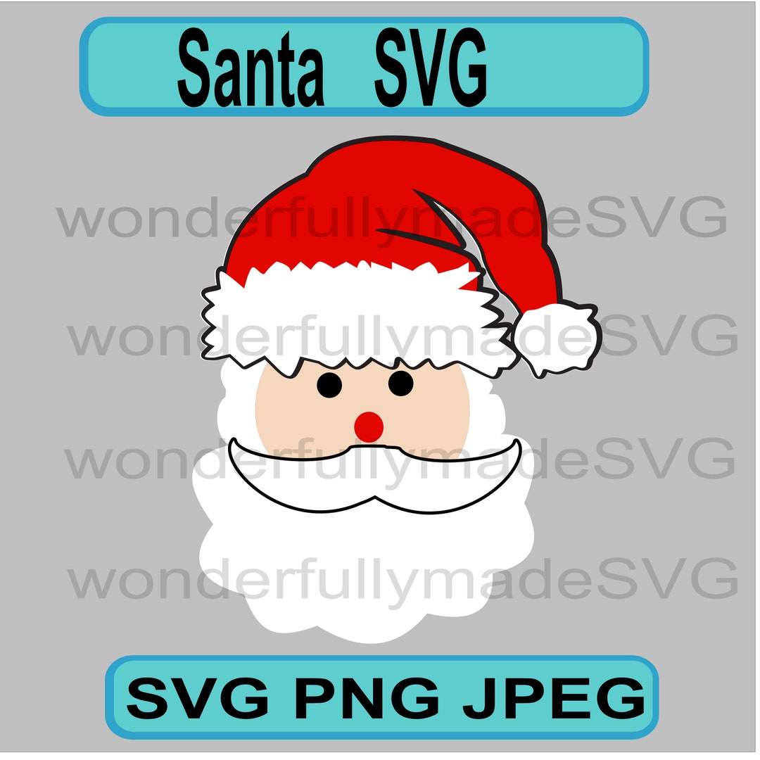 Santa Svg, Layered Santa Svg, Christmas Svg, Holiday Svg, Svg Cut File ...