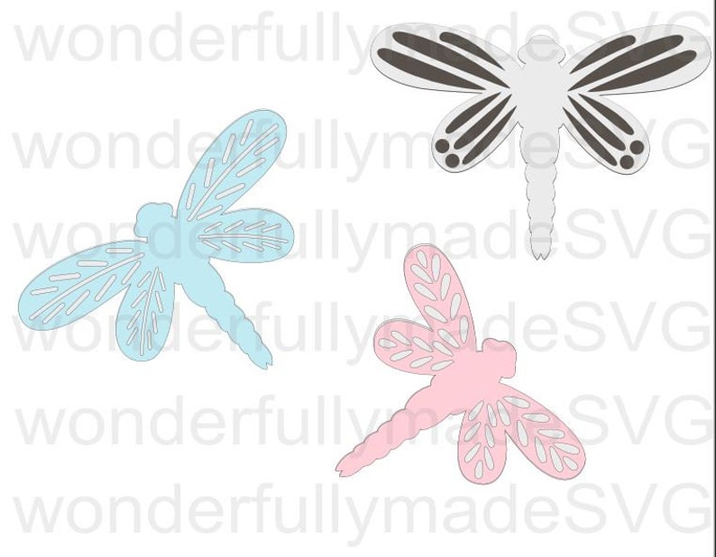 Download 3D Dragonfly SVG file Layers butterfly cutting file Cricut ...