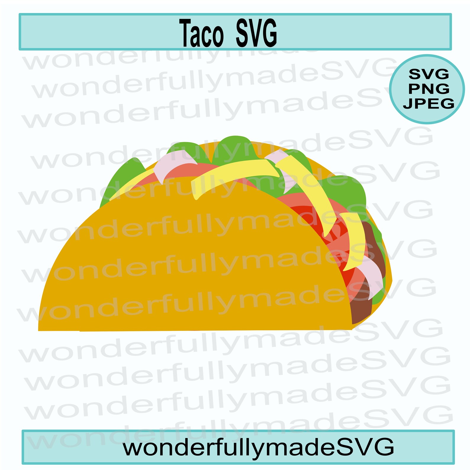 Taco svgTaco food svg Mexican taco svg Layered taco svg | Etsy