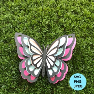 Butterfly SVG, 3D Butterfly Svg, paper  butterflies cut file,  5 Layer butterfly SVG,  butterfly svg file,  SVG for  Cricut