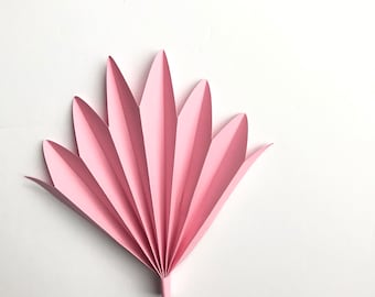 ホタテエッジのヤシの葉 SVG、3D 紙のヤシの葉 SVG、ヤシの槍 SVG、3D トロピカル ヤシの葉 SVG、3D ヤシの葉のケーキ トッパー SVG、