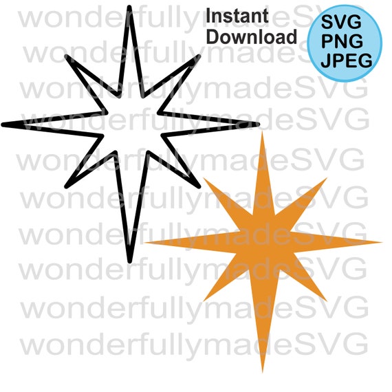 Download Star Of Bethlehem Svg Nativity Star Svg Christmas Star Etsy