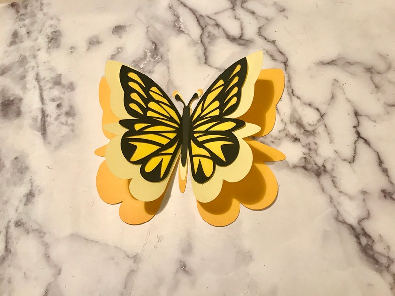 Download 3D Layered Butterfly SVG Layered butterfly template 3D | Etsy