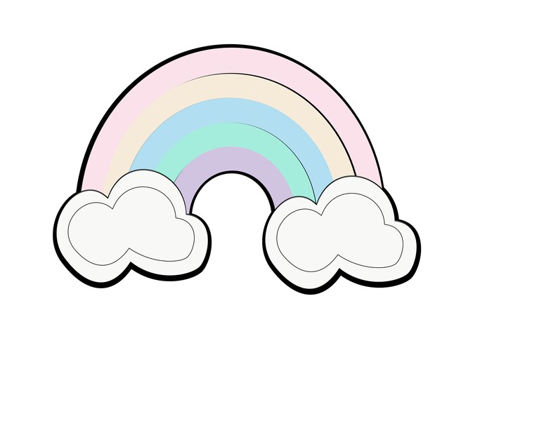 Download Rainbow shaker cake topper Rainbow theme svg for shake | Etsy
