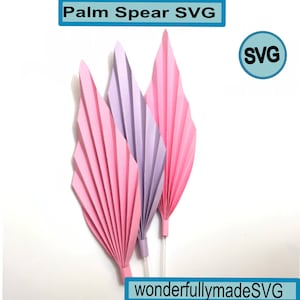 Palmenspeer SVG, Palmenblatt SVG, 3D Palme SVG, Papierpalme Blatt, Tropische Palme svg