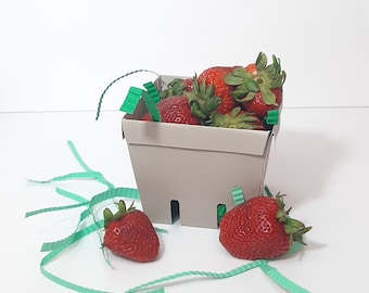 Cesto di fragole SVG, Cesto di fragole trattare scatola svg ; confezione regalo SVG , Bomboniera svg, bomboniera festa SVG, Fragola cassa svg