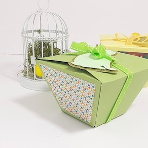 Geschenkbox SVG zum Auspacken, nehmen Sie Stil Box Vorlage, Chinesisch nehmen Box SVG aus, nehmen Sie Behälter SVG, Giebel Box Vorlage heraus