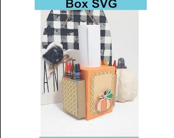 感謝祭テーマのボックスSVG、クレヨンホルダーボックステンプレート、塗り絵アクティビティボックスSVG、塗り絵アクティビティボックステンプレート、クレヨンアクティビティボックスSVG
